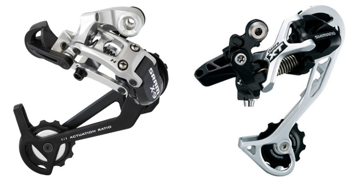 sram-esp_shimano-dyna-sys Sram ESP and Shimano Dyna-Sys rear derailleurs have same mechanical advantage